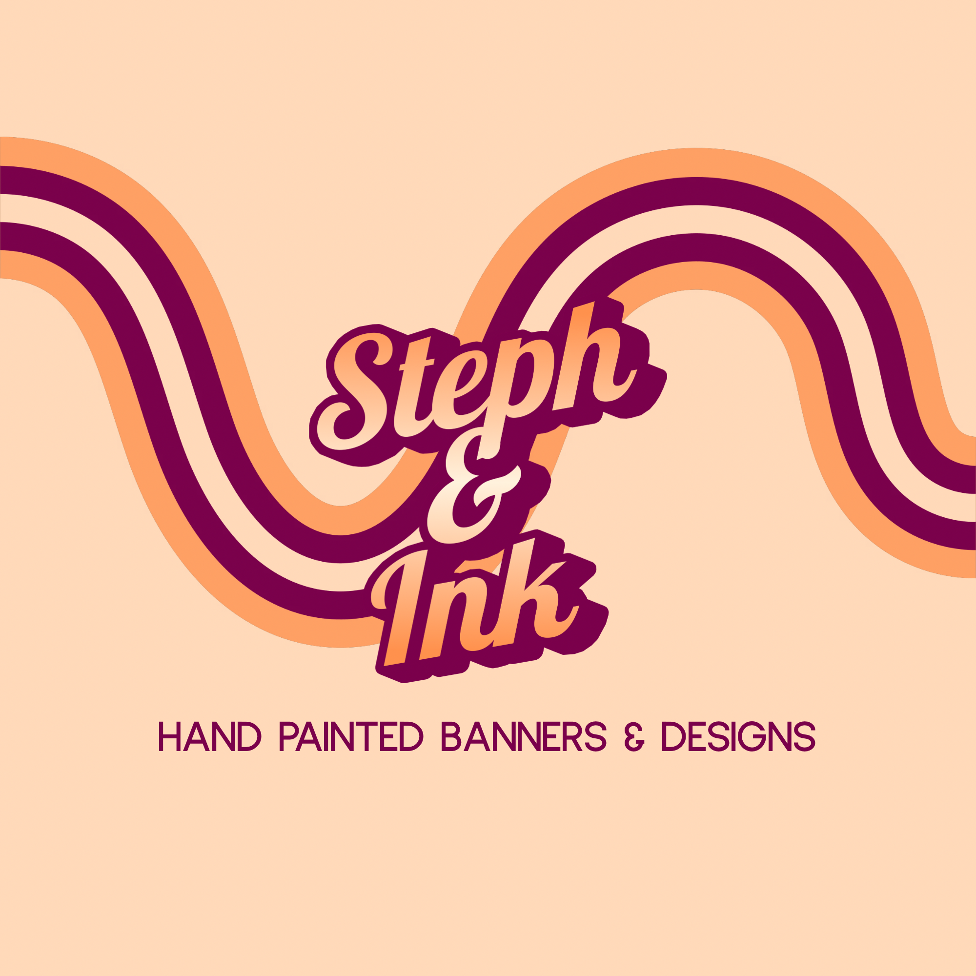 Steph & Ink hand painted banners and designs logo